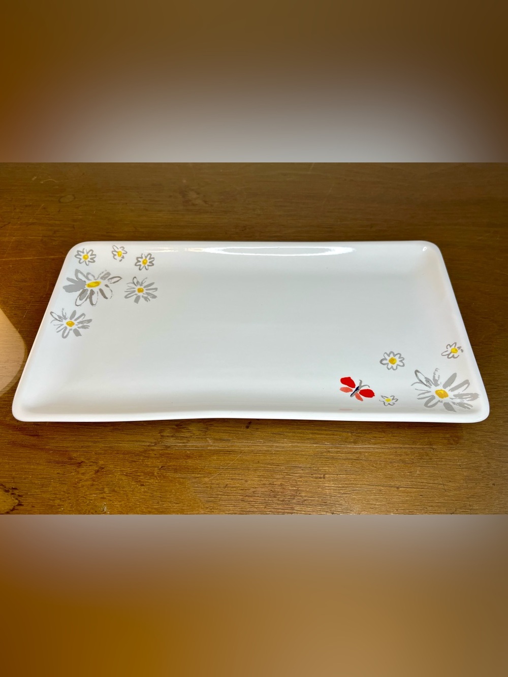 Kate Spade Dahlia Bathroom Vanity Tray Trinkets Jewelry Floral Retro Shabby Chic